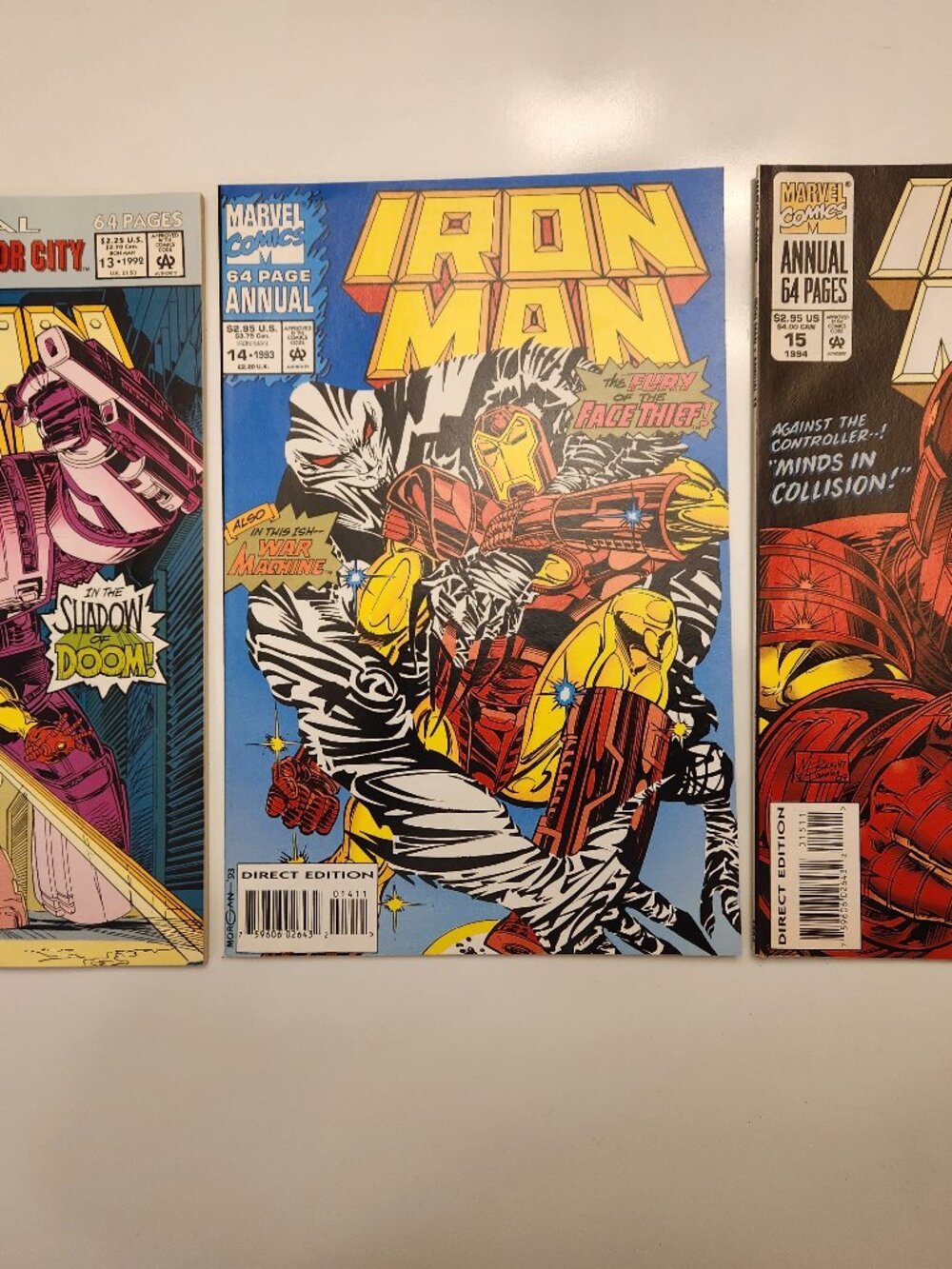 Lot Iron Man Annual Comic Books 13 14 15 Marvel 1992 1993 1994 Run Annuals Vtg